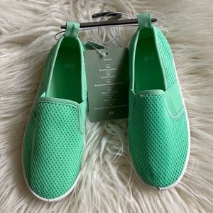 NWT H&M Seafoam Green Slip On Shoes Unisex